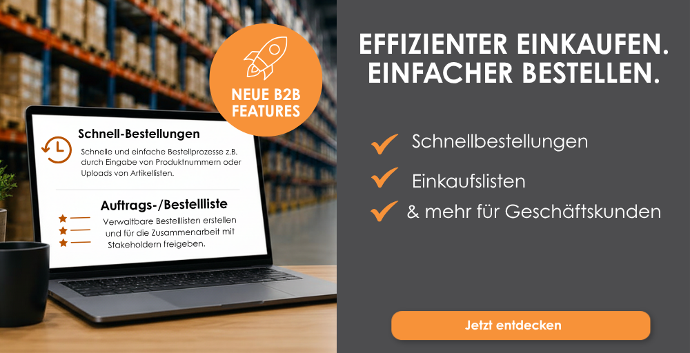Dichtung für Gewerbekunden Online-Shop | Graf-Dichtungen - B2B_neue_features_tablet